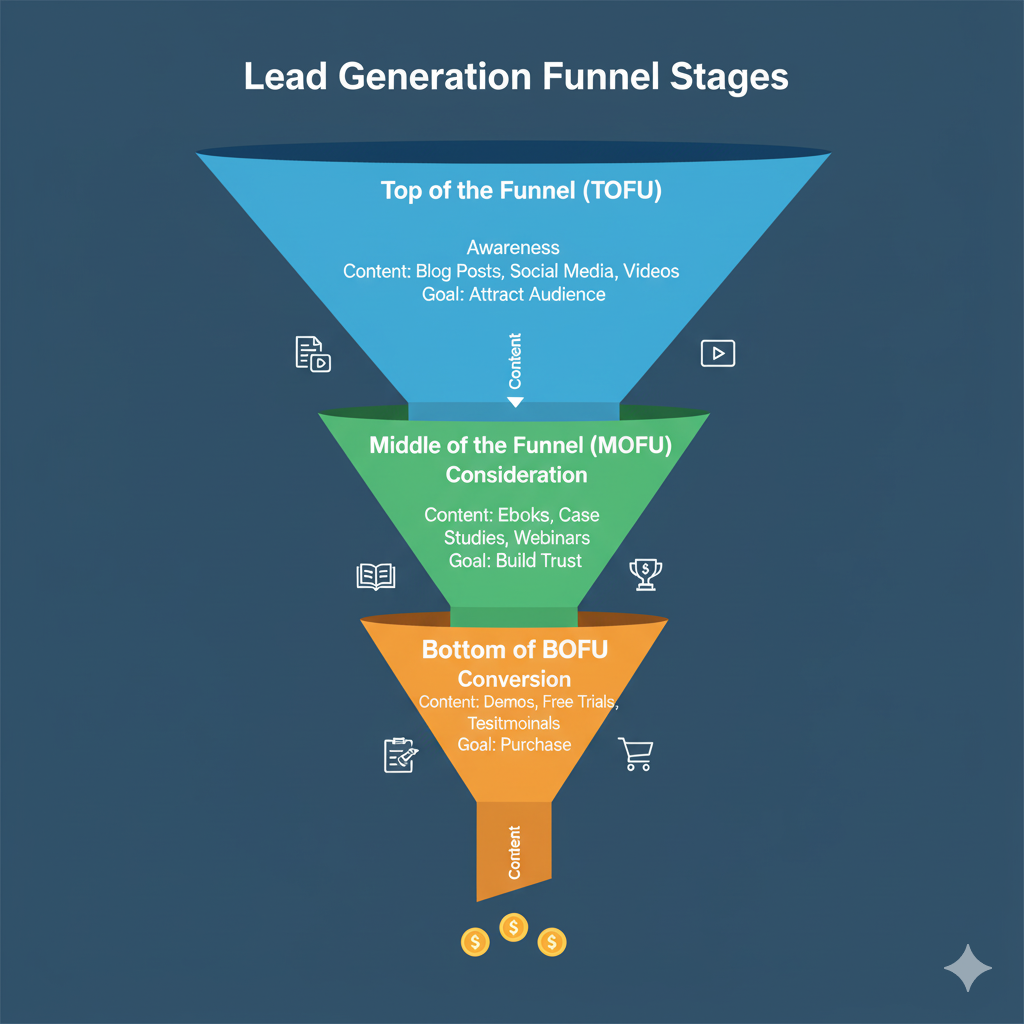 lead generation funnel stages
